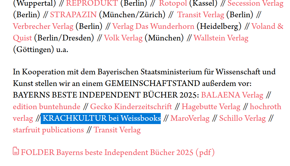 Andere Bücher braucht das Land