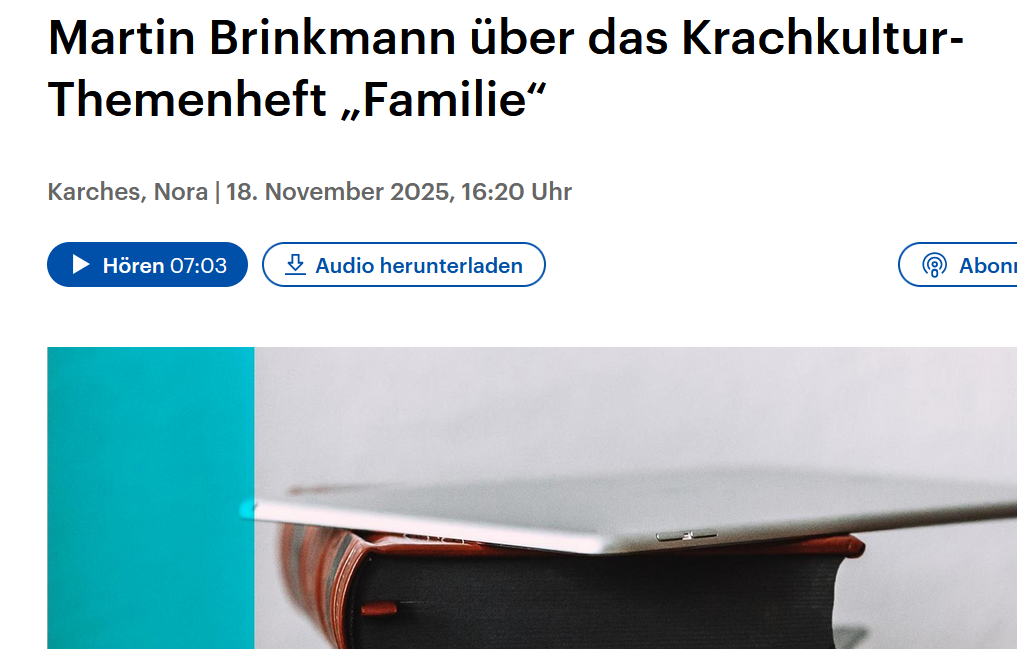 Interview mit der Krachkultur im DLF-Büchermarkt