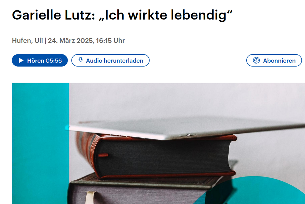 Fantastische Lutz-Besprechung im DLF-Büchermarkt