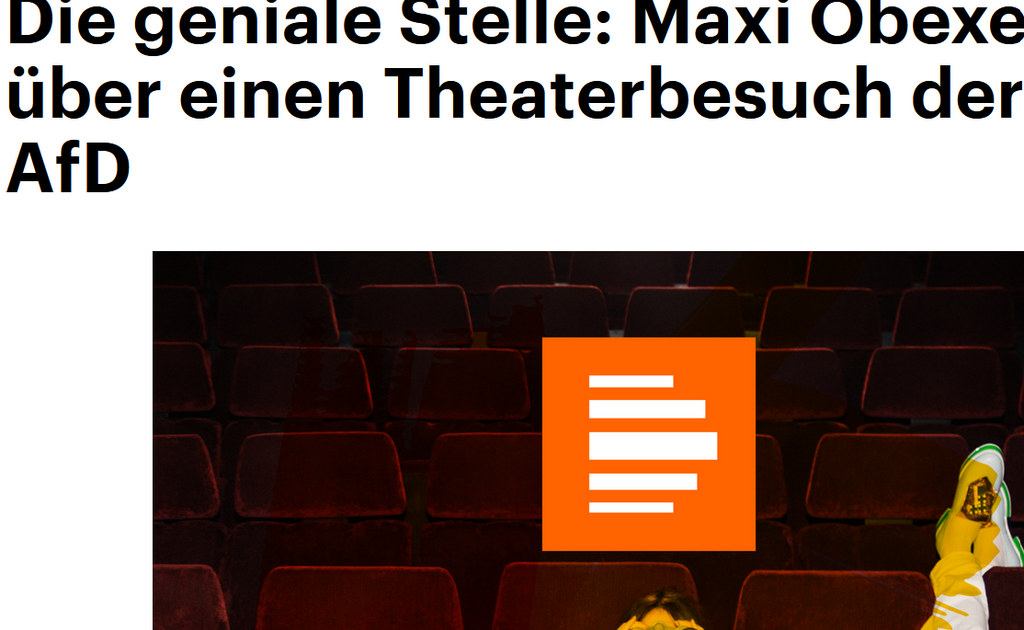 Maxi Obexer in der Rubrik 