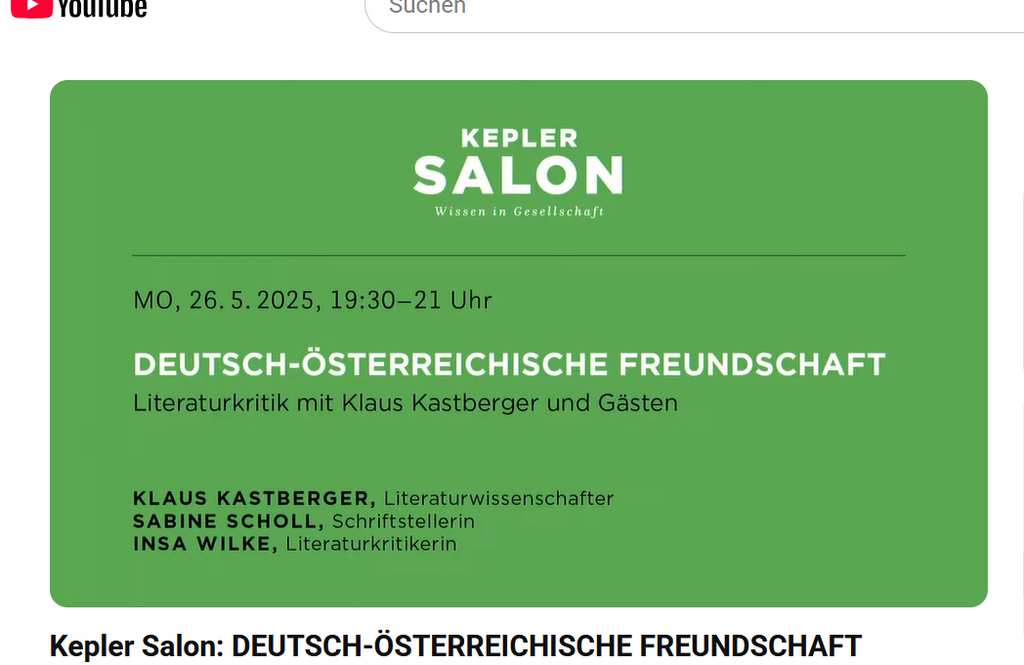 Sabine Scholl zu Gast im Kepler Salon